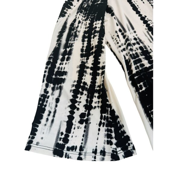 NWT Veronica M. Medium Off Shoulder Abstract Print Top Black & White - Picture 7 of 15